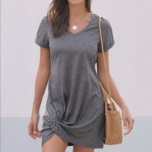 SHEIN V-neck twist T-shirt dress